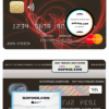 Burkina Faso United bank for Africa mastercard credit card template in PSD format
