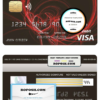 Burkina Faso United bank for Africa visa credit card template in PSD format, fully editable