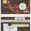 Burkina Faso United bank for Africa visa credit card template in PSD format, fully editable