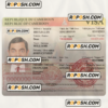 CAMEROON visa PSD template, completely editable, with fonts
