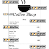 COFFEE SHOP payment check PSD template