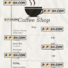 COFFEE SHOP payment check PSD template