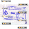 COSTA RICA visa stamp PSD template