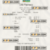 CVB PHARMACY receipt template PSD template scan effect