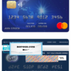 Cabo Verde BAI bank mastercard credit card template in PSD format, fully editable