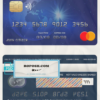 Cabo Verde BAI bank mastercard credit card template in PSD format, fully editable