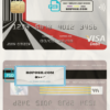 Cameroon Afriland First bank visa card credit card template in PSD format, fully editable