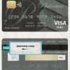 Cameroon SCB bank visa credit card template in PSD format, fully editable