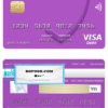 Canada Internationale pour le Centrafrique bank visa card template in PSD format, fully editable