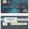 Chad Ecobank visa credit card template in PSD format, fully editable