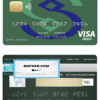 China Minsheng bank visa credit card template in PSD format, fully editable