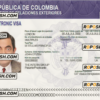 Colombia electronic visa template in PSD format, fully editable