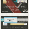 Congo Afriland First bank visa credit card template in PSD format, fully editable