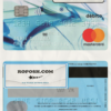 Costa Rica The Bank of Costa Rica bank mastercard debit card template in PSD format, version 2