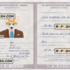 Costa Rica dog (animal, pet) passport PSD template, fully editable