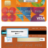Croatia Podravska bank visa credit card template in PSD format, fully editable