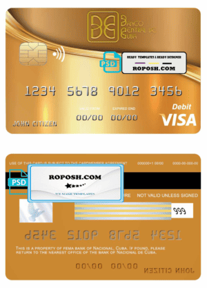 Malta Lombard bank visa classic card, fully editable template in PSD format