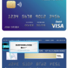 Cyprus Hellenic bank visa credit card template in PSD format, fully editable