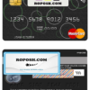 Czech Air Bank mastercard template in PSD format