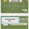 Czech Air Bank visa debit card template in PSD format