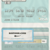 Czech Equa Bank visa debit card template in PSD format