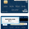 Denmark Sydbank visa debit card template in PSD format
