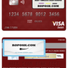 Djibouti Central Bank of Djibouti visa debit card template in PSD format