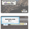 Dominican Republic Banco BID visa debit card template in PSD format