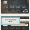 Dominican Republic Banco Vimecan visa debit card template in PSD format