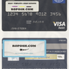 El Salvador Banco Central de Reserva de El Salvador visa debit card template in PSD format