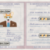 El Salvador dog (animal, pet) passport PSD template, fully editable