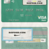 Estonia Bigbank visa debit card template in PSD format