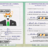Eswatini (Swaziland) dog (animal, pet) passport PSD template, fully editable
