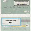 Finland Bank of Aland visa debit credit card template in PSD format