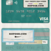 France Credit Agricole Bank visa debit card template in PSD format