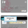 Hawaii National Bank visa card template in PSD format, fully editable