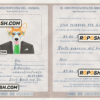 Honduras dog (animal, pet) passport PSD template, fully editable