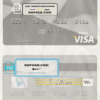 Hungary Erste Bank visa card template in PSD format, fully editable