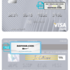 Iceland MP Banki visa card template in PSD format, fully editable
