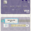 Iran Bank Saderat bank visa card template in PSD format, fully editable