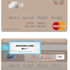 Iran Sepah bank mastercard template in PSD format, fully editable