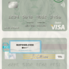 Iraq Rafidain bank visa debit card template in PSD format, fully editable