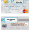 Israel Bank Hapoalim mastercard template in PSD format, fully editable