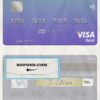 Israel Bank Leumi visa card template in PSD format, fully editable