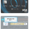 Japan Chiba Bank visa card fully editable template in PSD format