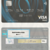 Japan Chiba Bank visa card fully editable template in PSD format