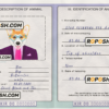 Kiribati dog (animal, pet) passport PSD template, fully editable