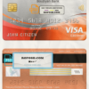 Kuwait Boubyan bank visa electron card, fully editable template in PSD format