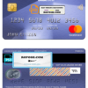 Kyrgyzstan OJSC Bakai bank mastercard, fully editable template in PSD format
