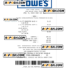 LOWE’S payment receipt PSD template